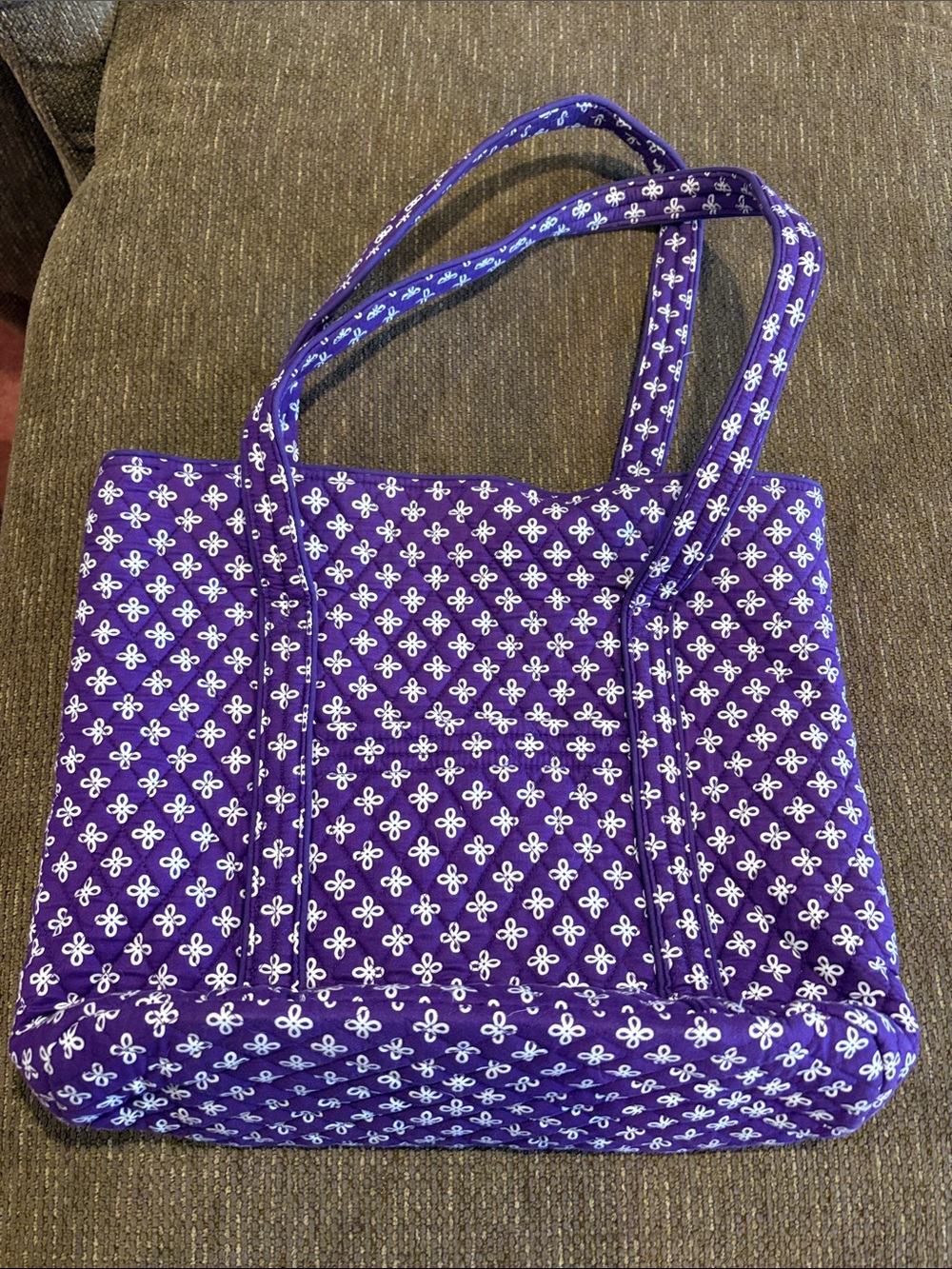 Vera Bradley Purple Quilted Floral Tote - Picture 3 of 10